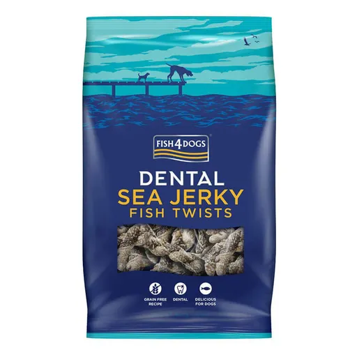 FISH4DOGS Pamlsky pro psy DENTAL SEA mořská ryba - závitky 500 g