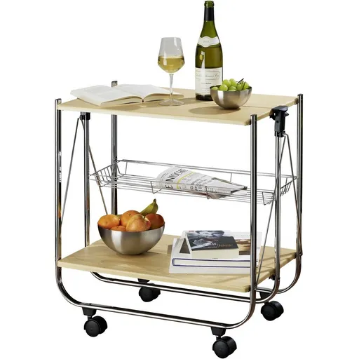Wenko Skládací servírovací vozík Dinett Deluxe, 68 × 41 × 70 cm