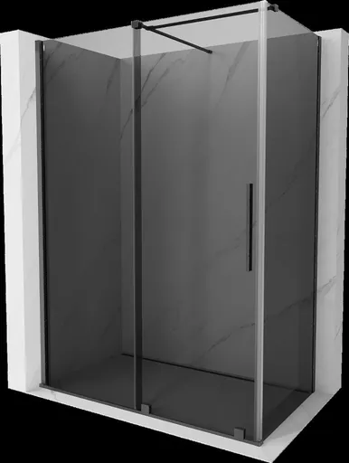 MEXEN/S Velar sprchový kout, posuvné dveře 150 x 90, grafit, grafit kartáčovaná 871-150-090-41-66
