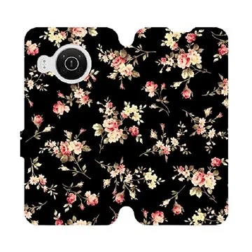 Flip pouzdro na mobil Nokia X20 - VD02S Květy na černé (5903516740895)