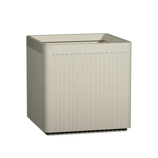 Květináč Block Linea, hedvábně bílá, více velkostí - Pottery Pots Velikost: L - 50 x 50 x 50 cm