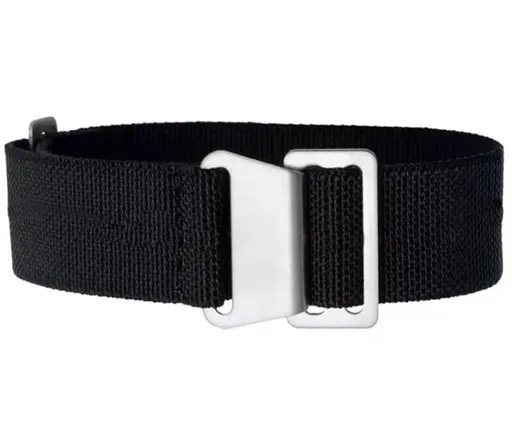 Elastický nylonový řemínek, černý (motiv 1) - 22 mm