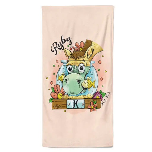 Osuška Koňská znamení – Ryby (Velikost osušky: 70x140cm)