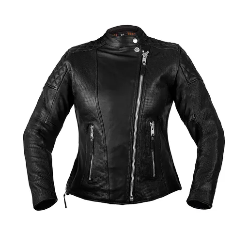 Dámská kožená bunda W-TEC Mantura tmavě hnědá XS