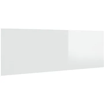 Shumee Nástěnné čelo postele - lesklé bílé, 240 × 1,5 × 80 cm, kompozitní dřevo (811058)