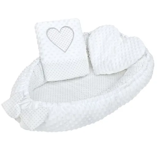 NEW BABY NEST MINKY Hnízdečko, bílá, velikost