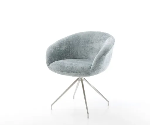 Jídelní židle Vinka-Flex s područkami žinylka pastelově modrá