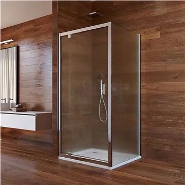 Mereo Sprchový kout, Lima, čtverec, 80x80x190 cm, chrom ALU, sklo Point, dveře pivotové (CK86912K)