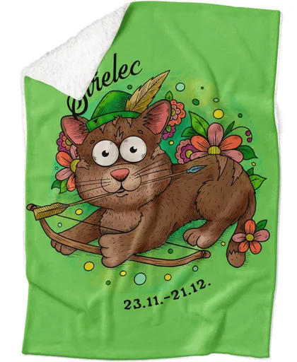 Deka Kočičí znamení – střelec (Podšití beránkem: ANO)