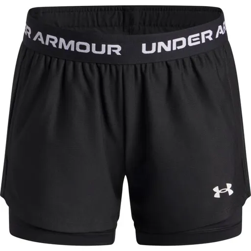 Under Armour TECH PLAY UP 2N1 SHORT Dívčí šortky, černá, velikost XL