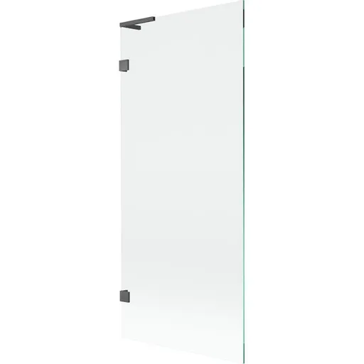 MEXEN/S Lunar L vanová zástěna FIX 80 x 150, transparent, grafit kartáčovaná 897L-080-000-66-00