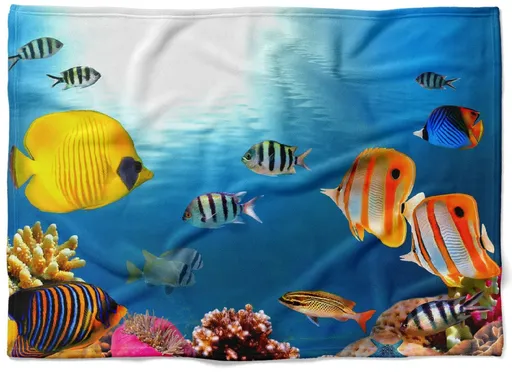 Deka Mořské dno 2 (Rozměr : 150 x 120 cm, Podšití beránkem: NE)