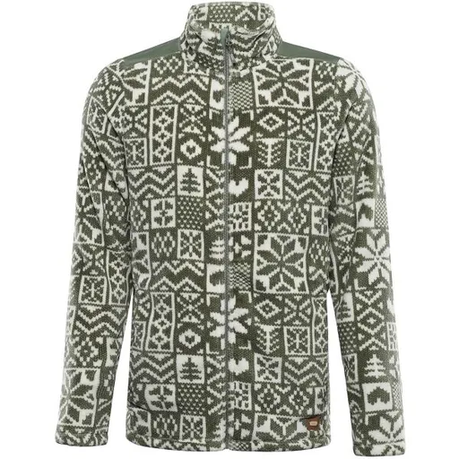 ALPINE PRO EFLIN Pánská fleecová mikina, zelená, velikost