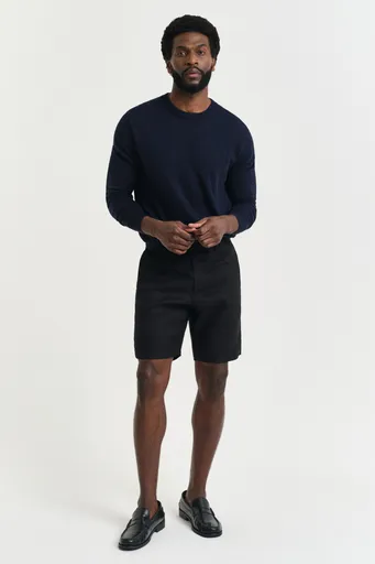 ŠORTKY GANT RELAXED LINEN DS SHORTS BLACK