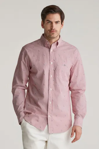 KOŠILE GANT REG SAILING FIL COUPE SHIRT RUBY RED