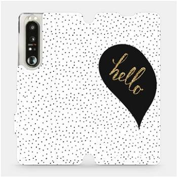 Flip pouzdro na mobil Sony Xperia 1 III - M013P Golden hello (5903516725540)