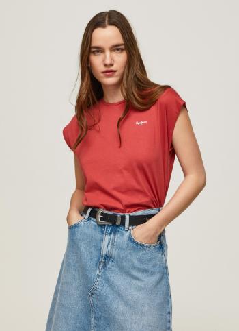 Pepe Jeans dámské červené tričko BLOOM - XS (217)