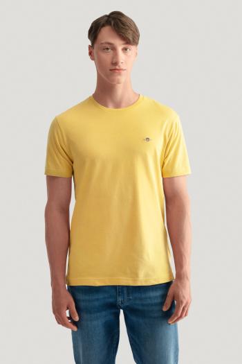 TRIČKO GANT REG SHIELD SS T-SHIRT PARCHMENT YELLOW