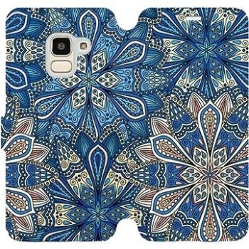 Flipové pouzdro na mobil Samsung Galaxy J6 2018 - V108P Modré mandala květy (5903226359837)