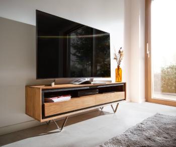 TV stolek Stonegrace 145 cm akácie přírodní 1 přihrádka 2