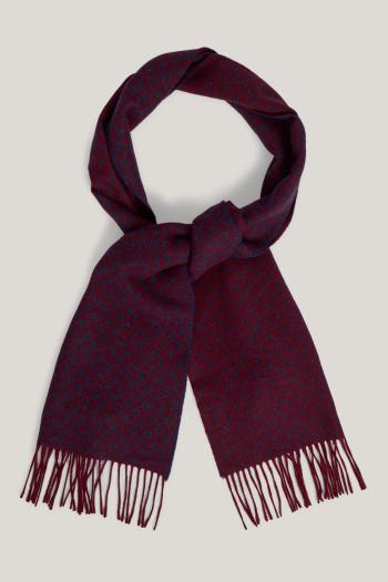 ŠÁLA GANT G PATTERN WOVEN SCARF WINE RED