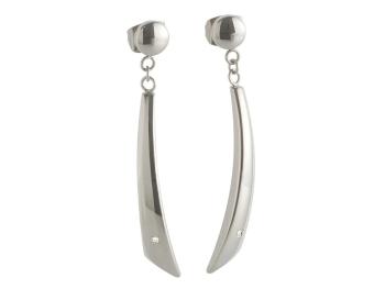 Boccia Titanium Visací titanové náušnice s diamanty 05049-02