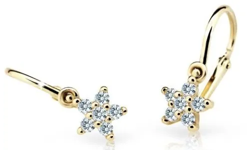 Cutie Diamonds Zlaté dětské náušnice Hvězdičky s brilianty DC2118-10-00-X-1