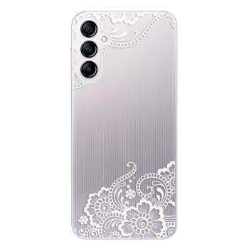 Odolné silikonové pouzdro iSaprio - White Lace 02 - Samsung Galaxy A14 / A14 5G