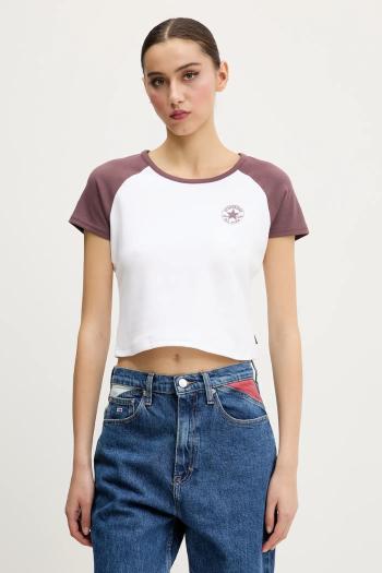 Converse t-shirt női, fehér, 10027396-A03