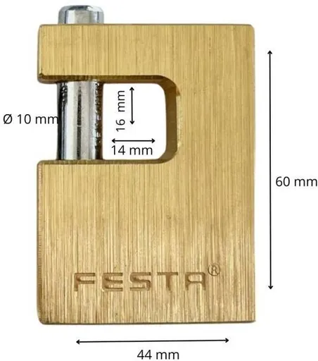 Zámek visací mosazný, 60 mm, čepový (123274)