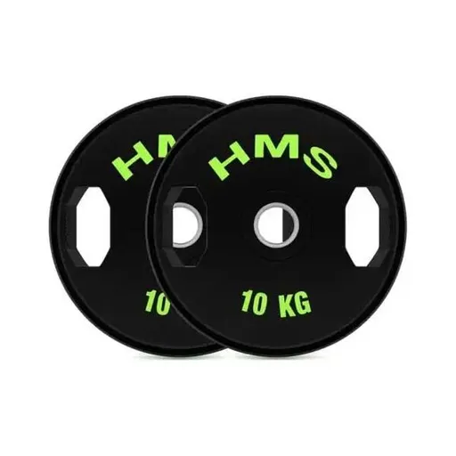 HMS TOG10 Sada olympijských kotoučů, černá, velikost 10 KG