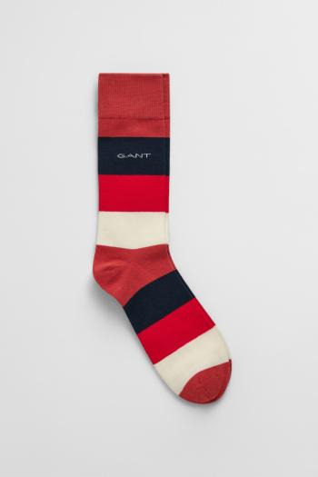 PONOŽKY GANT STRIPE SOCKS BRICK RED