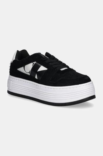 Sneakers boty Calvin Klein Jeans BOLD PLATF LOW MIX NBS MIX černá barva, YW0YW01604