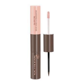 Naj-Oleari All-day Ink Brow Liner & Highlighter dlouhotrvající barva a rozjasňovač na obočí - 02 browns 2,8 ml + 3,1 ml