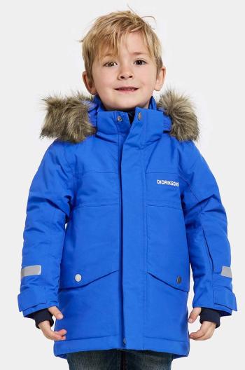 Dětská bunda Didriksons BJÄRVEN KIDS PARKA modrá barva, 505470