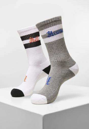 Mr. Tee Heaven Hell Socks 2-Pack grey/white - 35–38