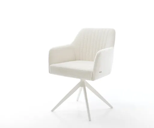 Jídelní židle Greg-Flex bouclé měkký béžová křížová podnož