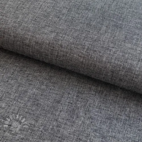 Len s bavlnou Fishbone black