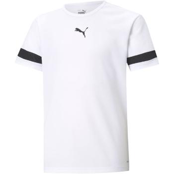 Puma TEAMRISE JERSEY TEE Dětské fotbalové triko, bílá, velikost