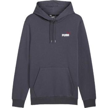 Puma ESSENTIALS+2 COL SMALL LOGO HOODIE Pánská mikina, tmavě šedá, velikost