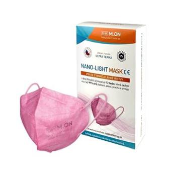 NANO M.ON - NANO LIGHT MASK, nano rouška ve tvaru respirátoru (10 ks) růžová (8594030604045)