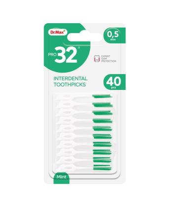 Dr. Max PRO32 Interdental Toothpicks 0,5 mm mezizubní párátko 40 ks