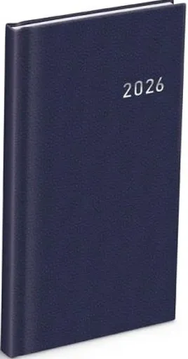 Diář 2026 T806 PVC dark blue 90x170mm