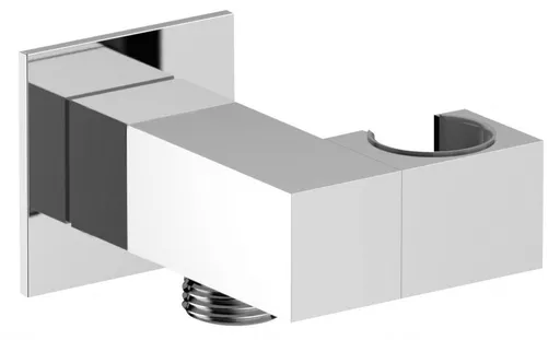 SAPHO Držák sprchy hranatý, otočný, s vyústěním, chrom SG301