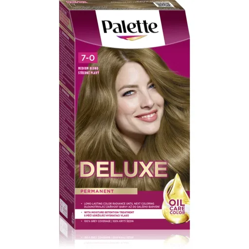 Schwarzkopf Palette Deluxe permanentní barva na vlasy odstín 7-0 (400) Středně plavý 1 ks
