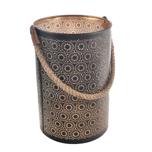 In Decor Kovový svícen Dot černá, 25 x 25 x 35 cm, L