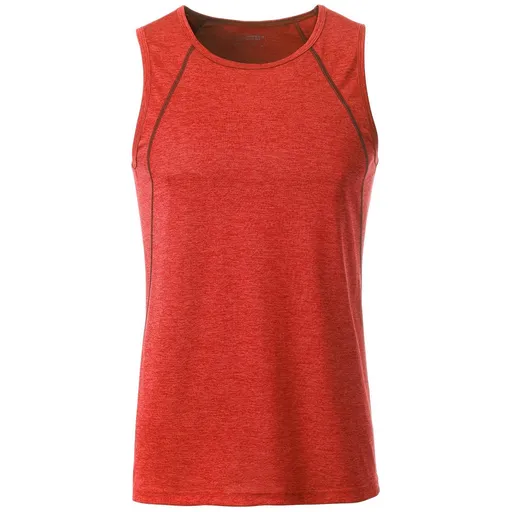 James & Nicholson (Daiber) Pánské funkční tílko JN494 - Červený melír / titanová | L