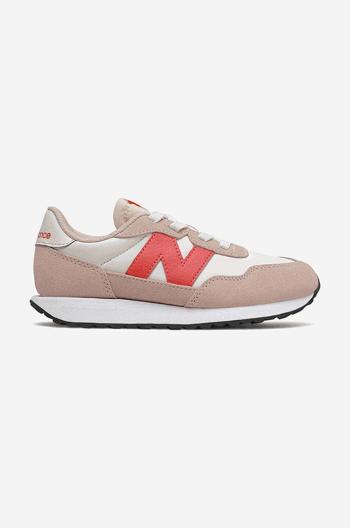 Dětské sneakers boty New Balance růžová barva