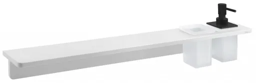 Sapho Abeline police se sklenkou a dávkovačem bílá mat AE802-0101-03