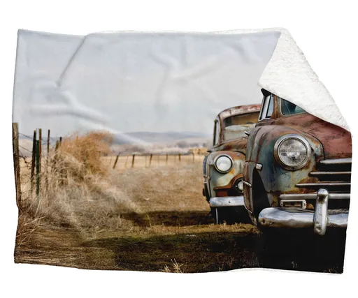 Deka Vrak aut (Rozměr : 200 x 140 cm, Podšití beránkem: ANO)